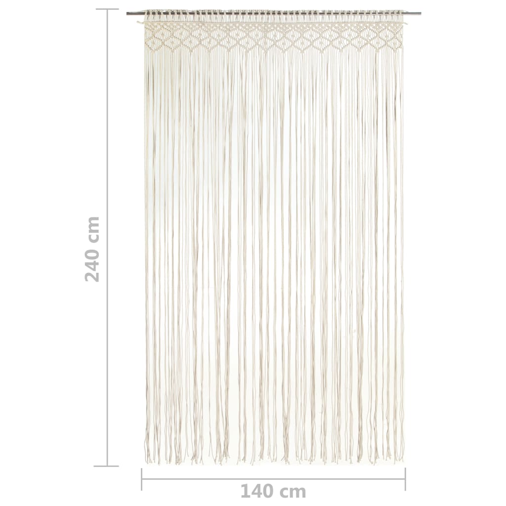 vidaXL Záclona macrame 140x240 cm bavlna