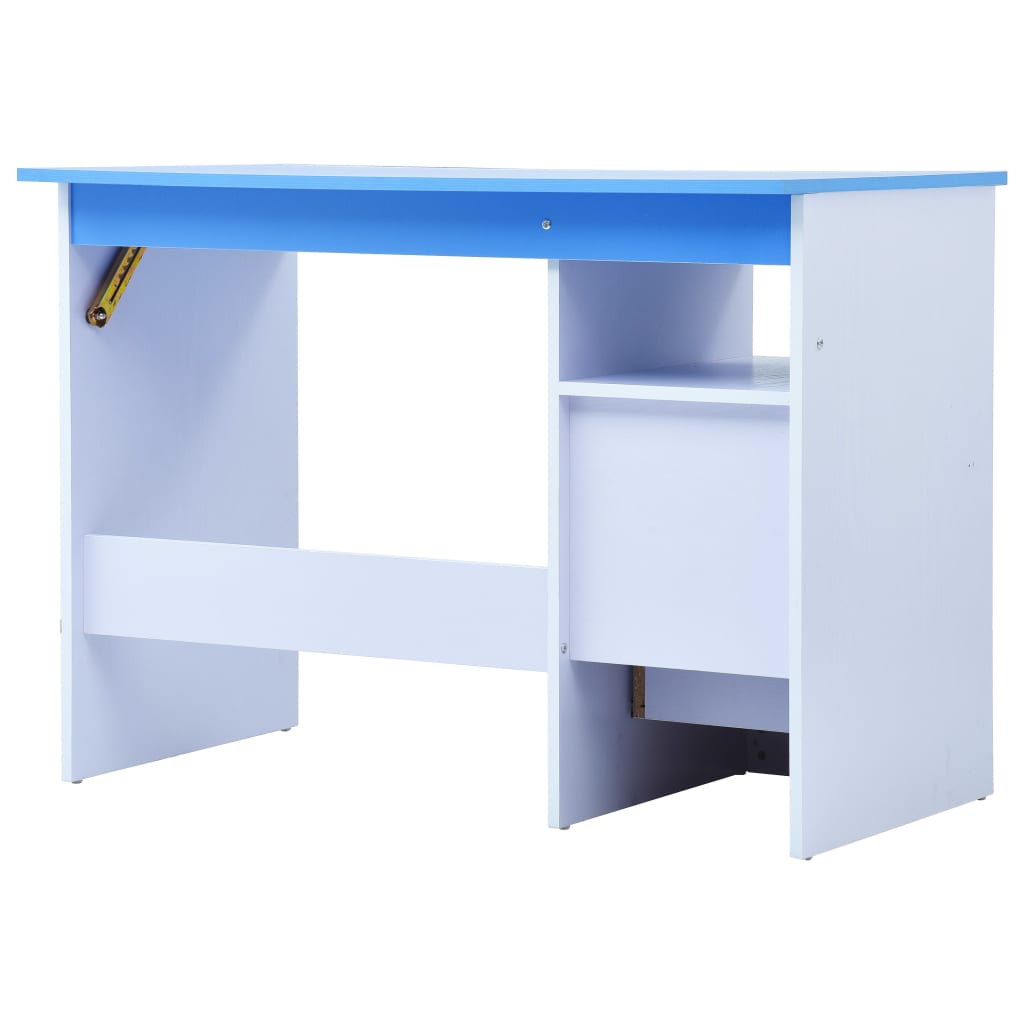 vidaXL Detský stôl na kreslenie sklápací modrý a biely