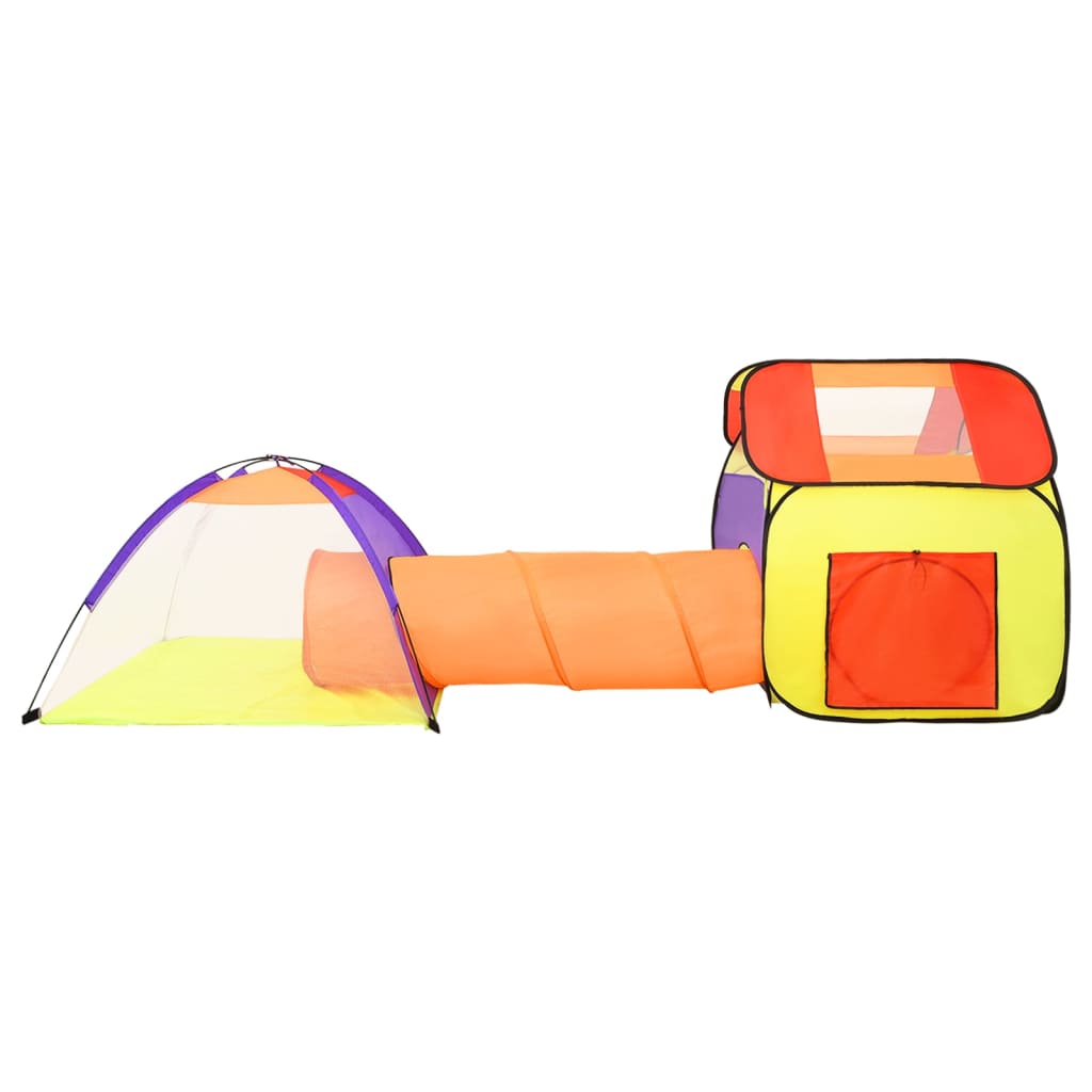 vidaXL Detský stan na hranie s 250 loptičkami farebný 338x123x111 cm