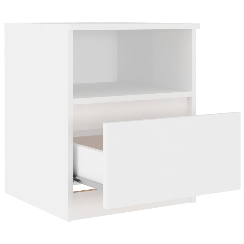 vidaXL Nočný stolík, biely 40x40x50 cm, kompozitné drevo