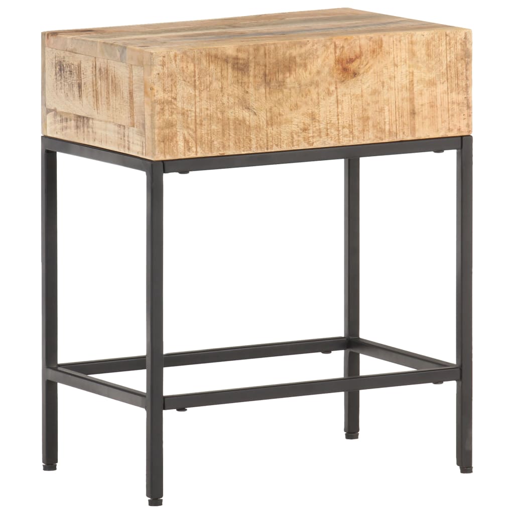 vidaXL Príručný stolík 40x30x50 cm, surový mangový masív
