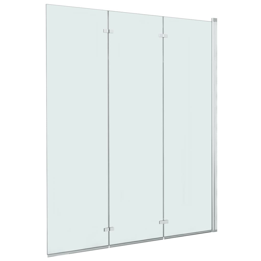 vidaXL Skladací sprchový kút 3 panely 130x138 cm ESG
