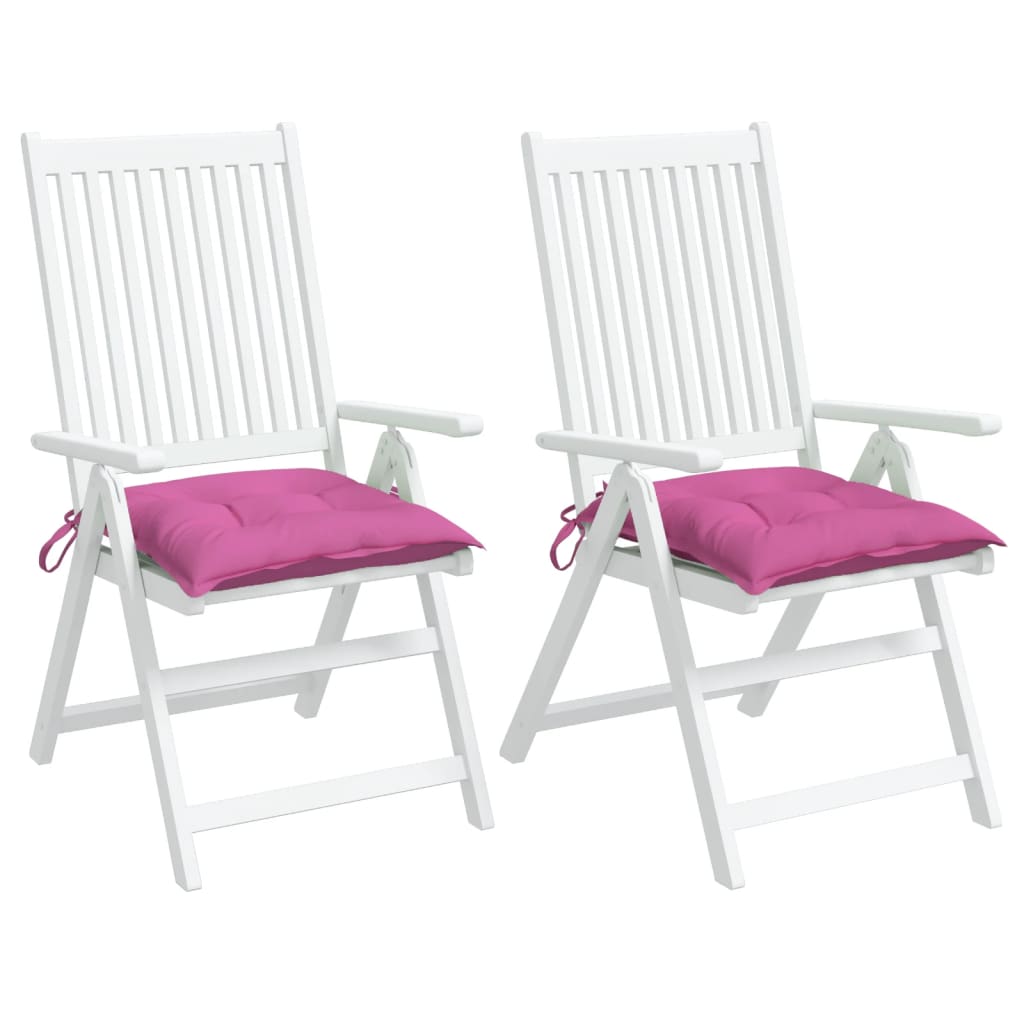 vidaXL Podložky na stoličku 2 ks, ružové 50x50x7 cm, oxfordská látka