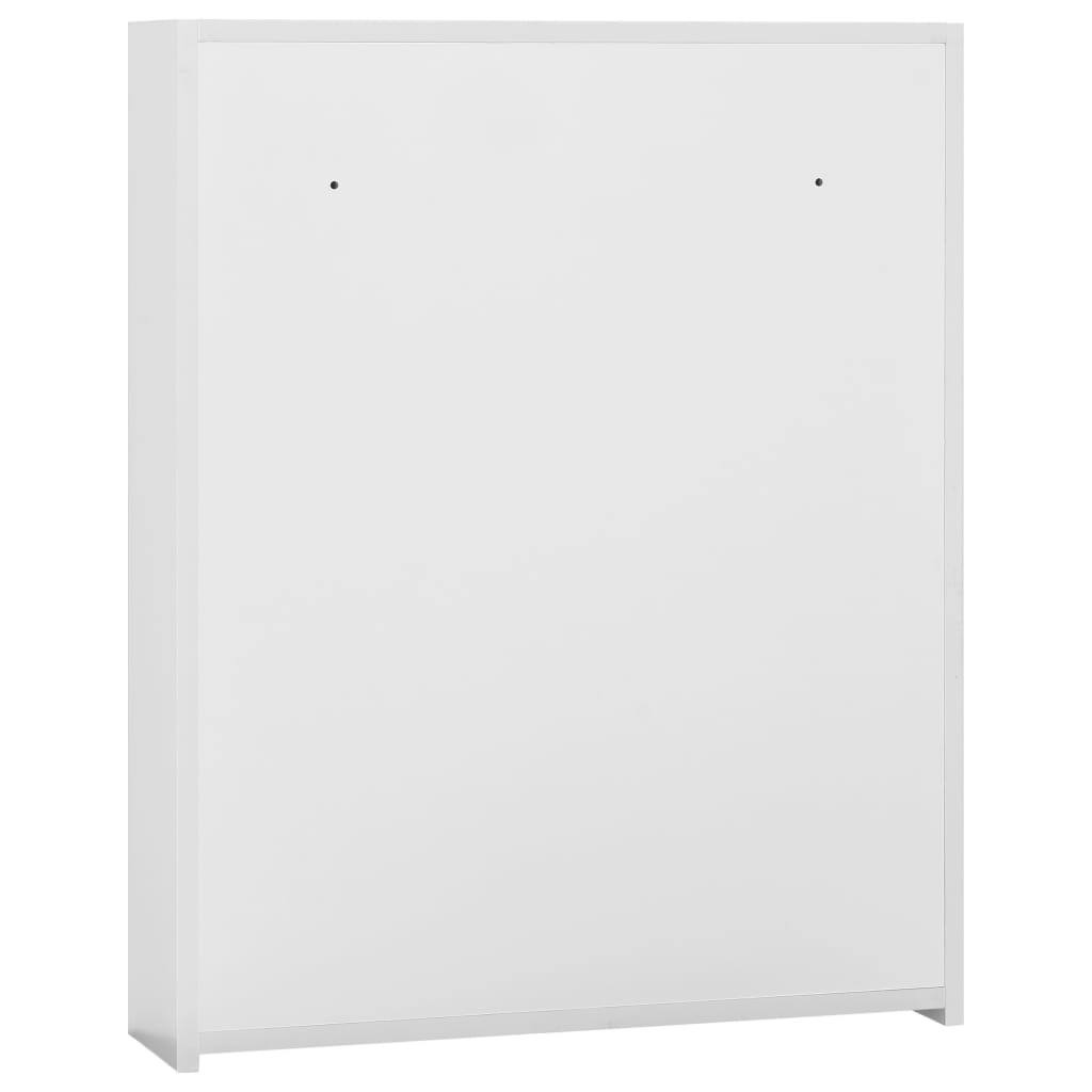 vidaXL Kúpeľňová skrinka so zrkadlom, biela 60x15x75 cm, MDF