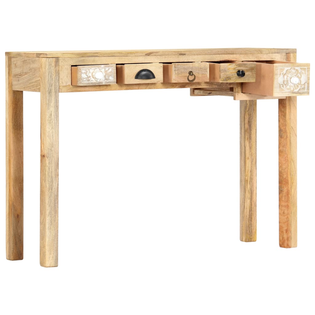 vidaXL Konzolový stolík 110x30x75 cm masívne mangoníkové drevo