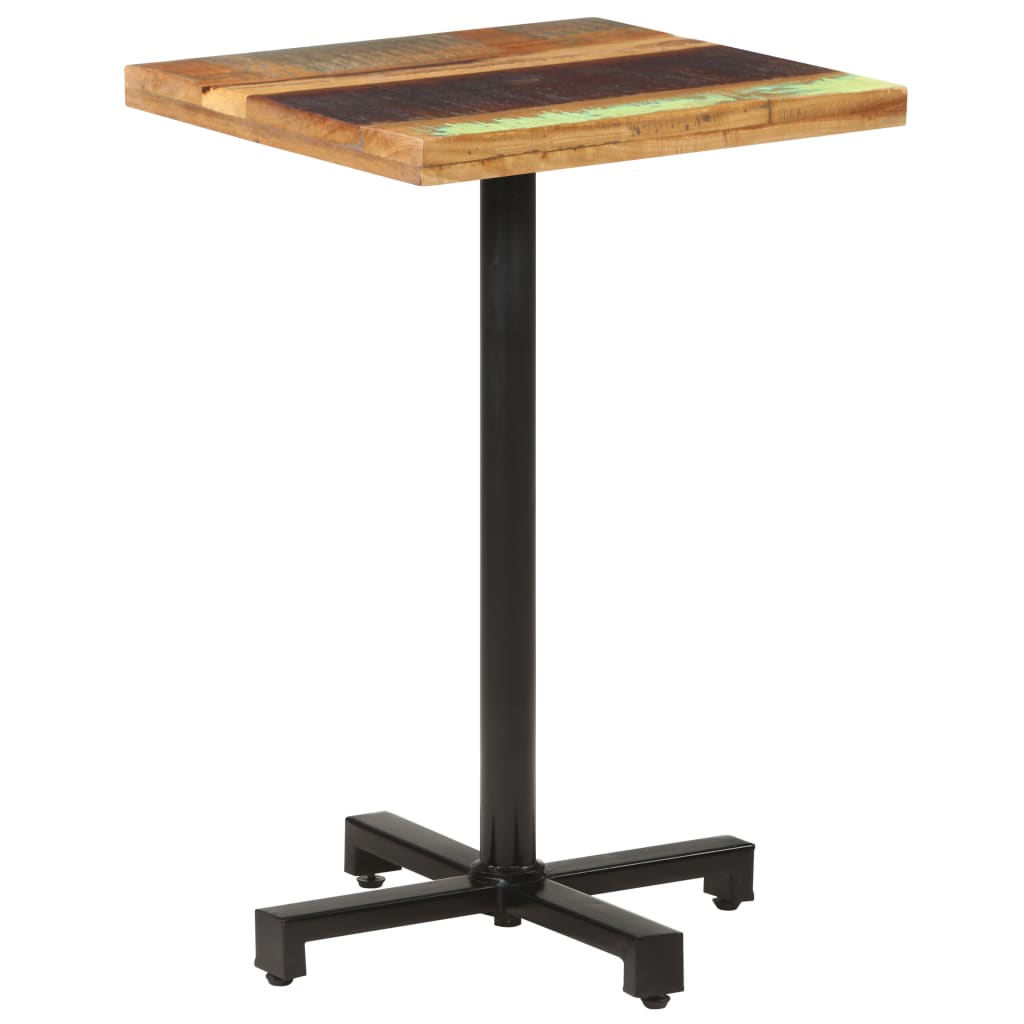 vidaXL Bistro stôl štvorcový 50x50x75 cm recyklovaný masív