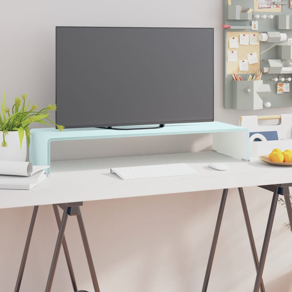 vidaXL TV stojan/stojan pod monitor, sklo, zelený 80x30x13 cm