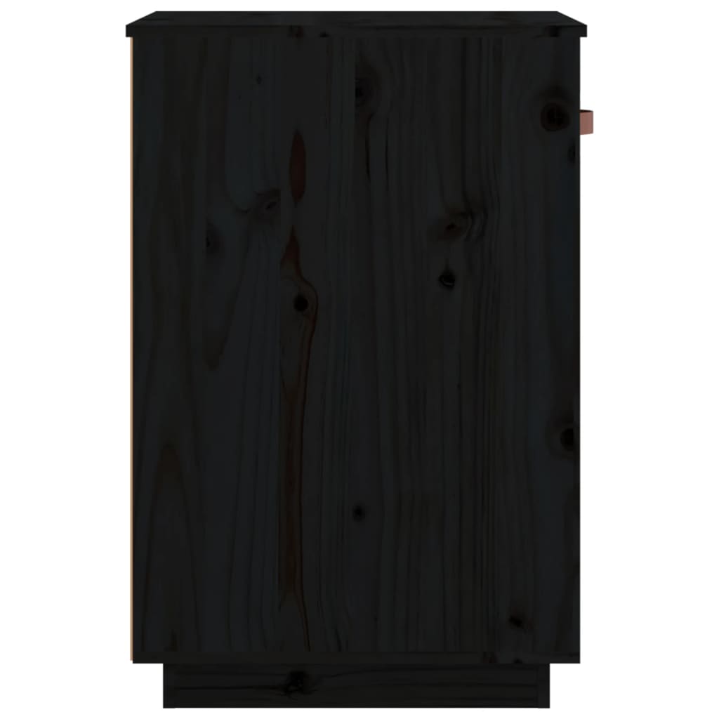 vidaXL Kancelárska skrinka čierna 40x50x75 cm masívne borovicové drevo