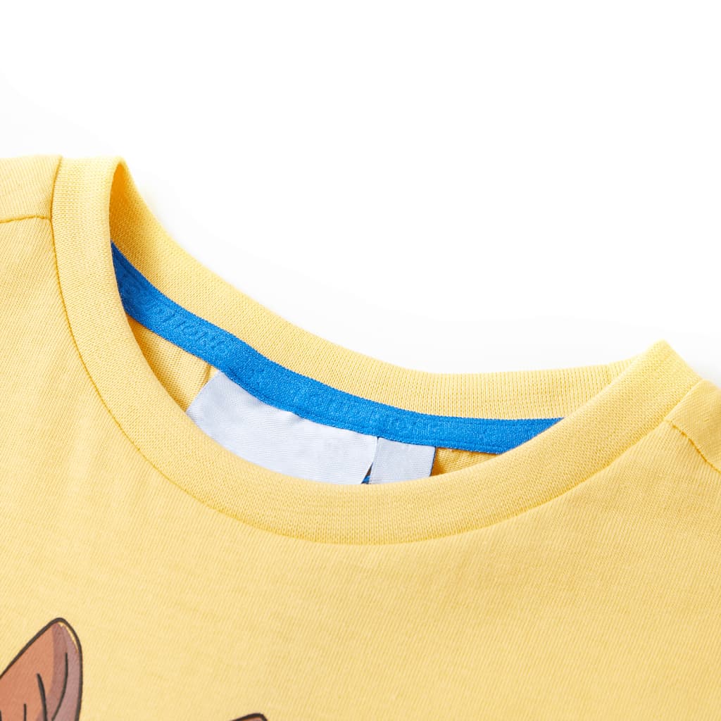 Detské tričko s krátkymi rukávmi žlté 92