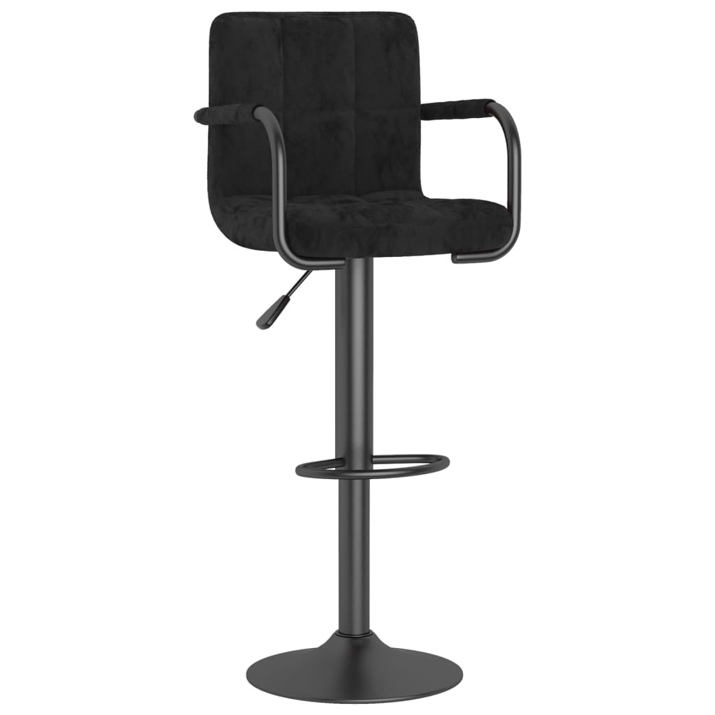 vidaXL Barové stoličky 2 ks čierne zamatové