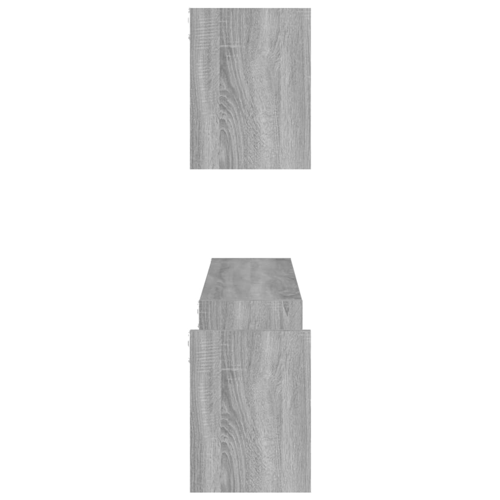 vidaXL Nástenné police 2ks sivé sonoma 100x15x20 cm spracované drevo