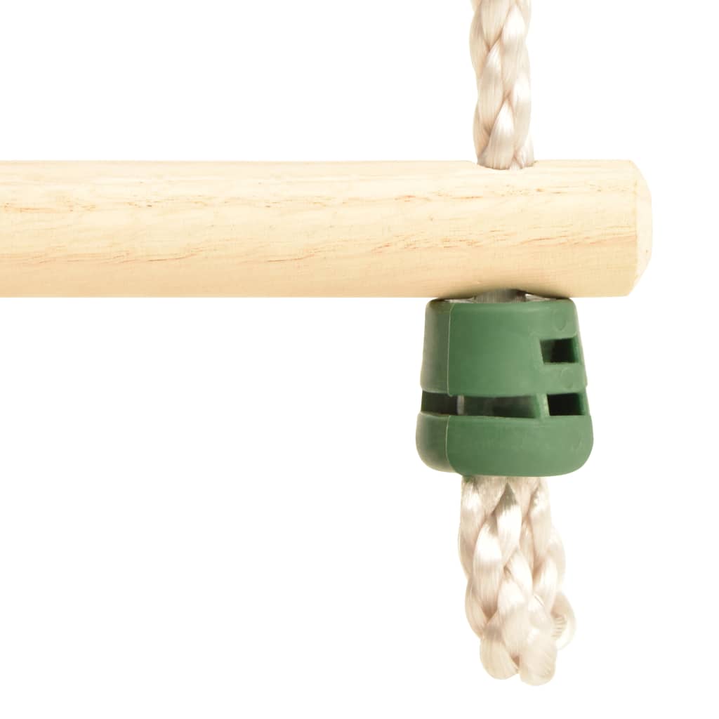 vidaXL Detský lanový rebrík masívne drevo a PE 30x168 cm