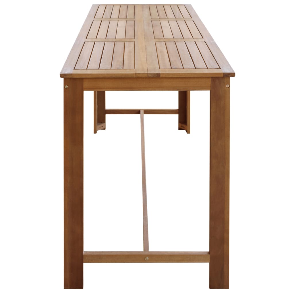 vidaXL Barový stolík, akáciový masív 150x70x105 cm