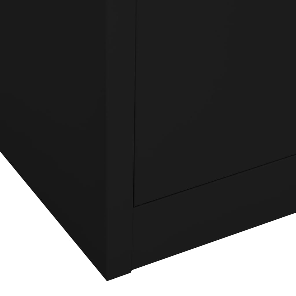 vidaXL Kancelárska skriňa čierna 90x40x180 cm oceľ