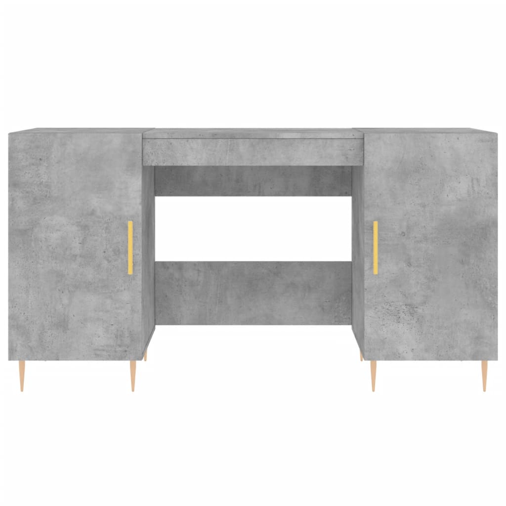 vidaXL Stôl betónovo sivý 140x50x75 cm kompozitné drevo