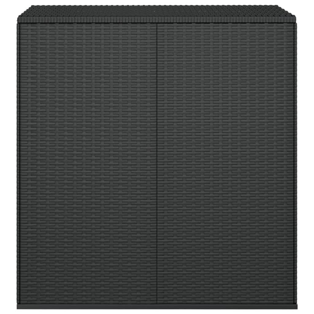 vidaXL Záhradný úložný box z polyratanu 100x49x103,5 cm čierny