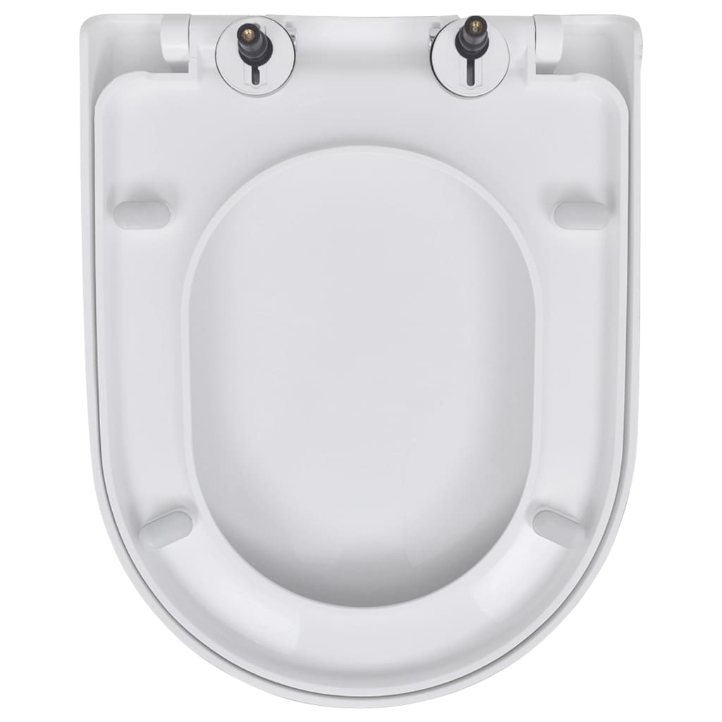 vidaXL WC sedadlá s pomalým sklápaním 2 ks, plast, biele