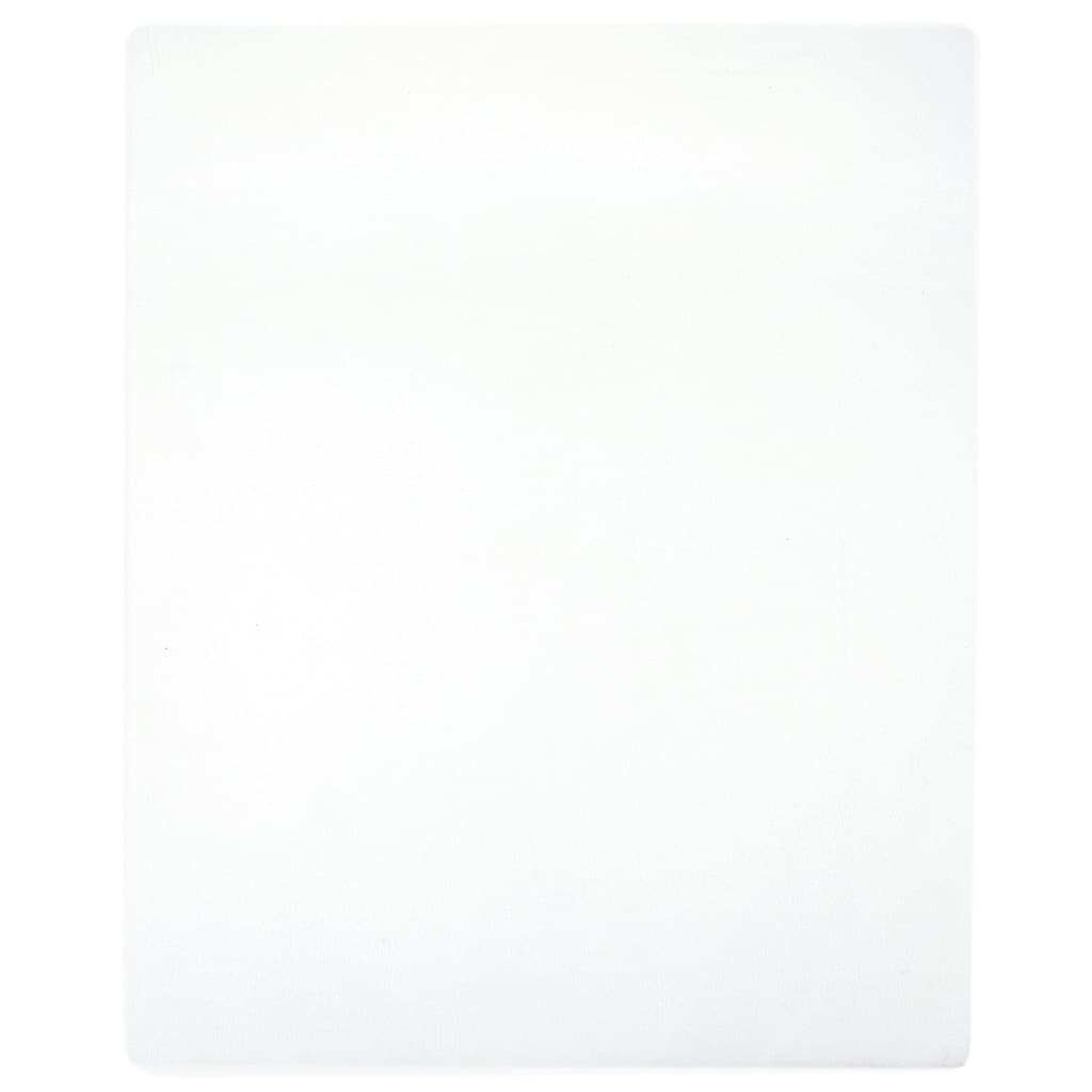 vidaXL Priliehavé prestieradlo Jersey 2 ks biele 140x200 cm bavlna