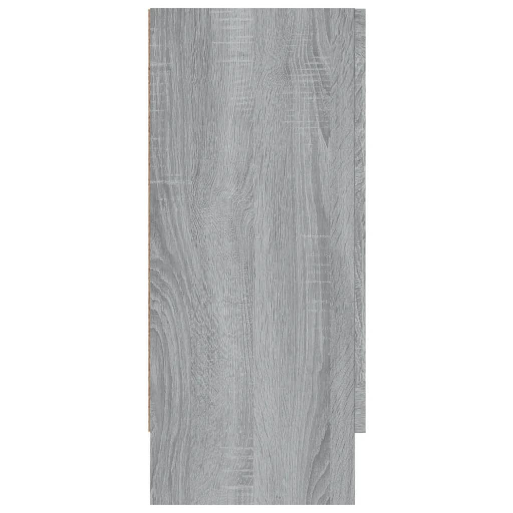 vidaXL Vitrína sivý dub sonoma 120x30,5x70 cm spracované drevo