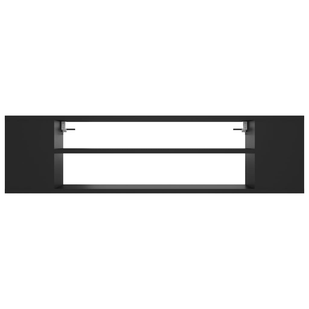 vidaXL Závesná TV skrinka, čierna 100x30x26,5 cm, kompozitné drevo
