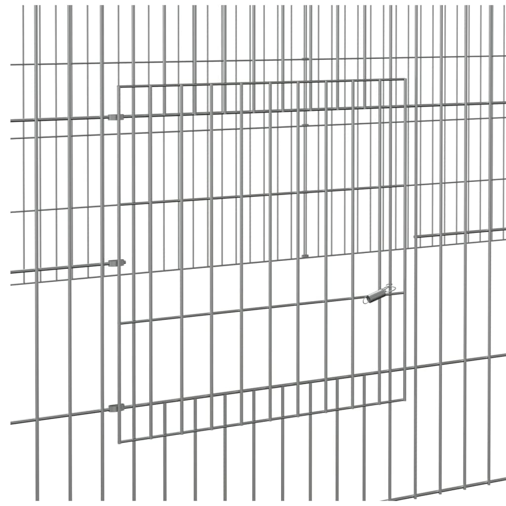 vidaXL 3-panelová klietka pre králiky 325x109x54 cm pozinkované železo