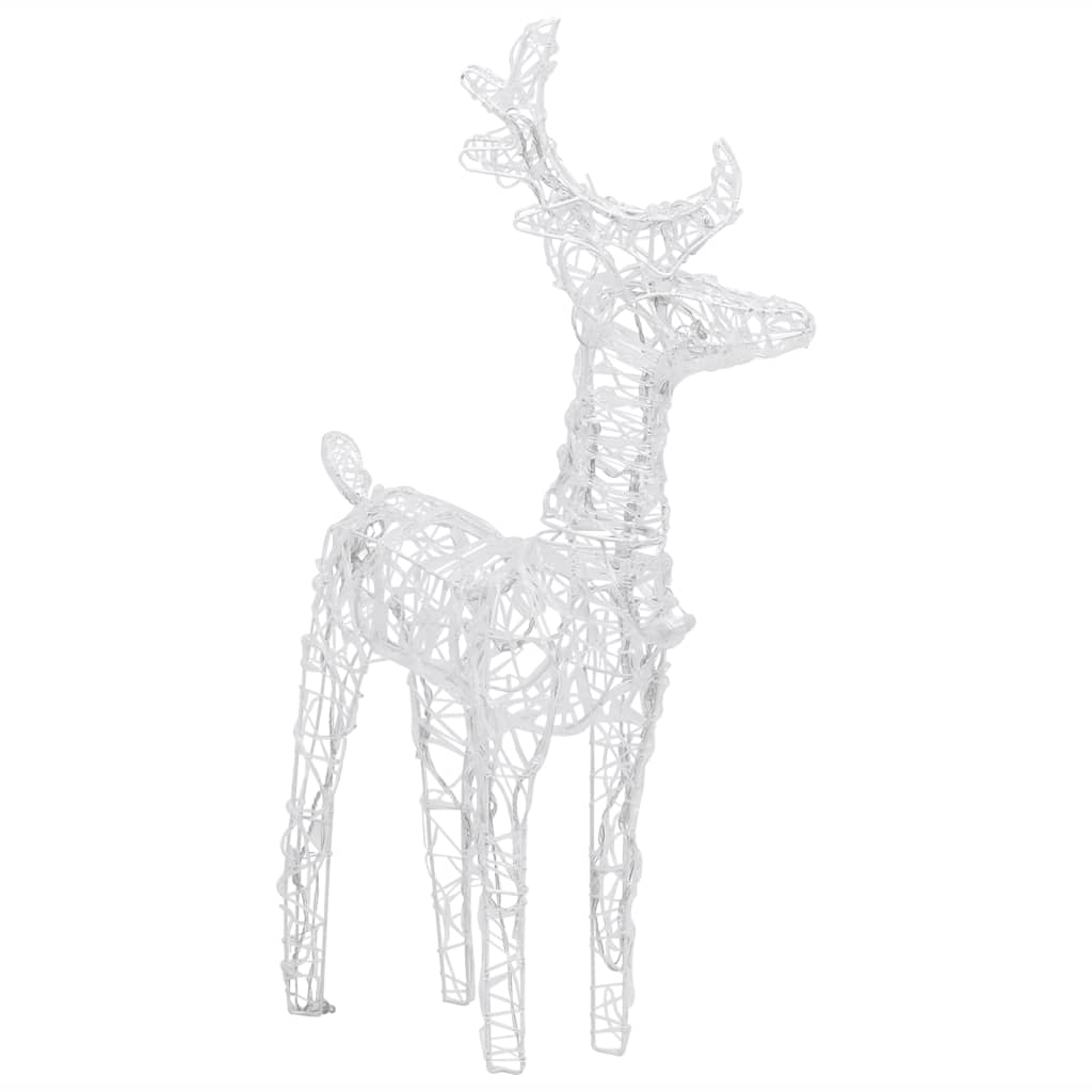 vidaXL Vianočná dekorácia so sobmi a saňami 280x28x55 cm, akryl