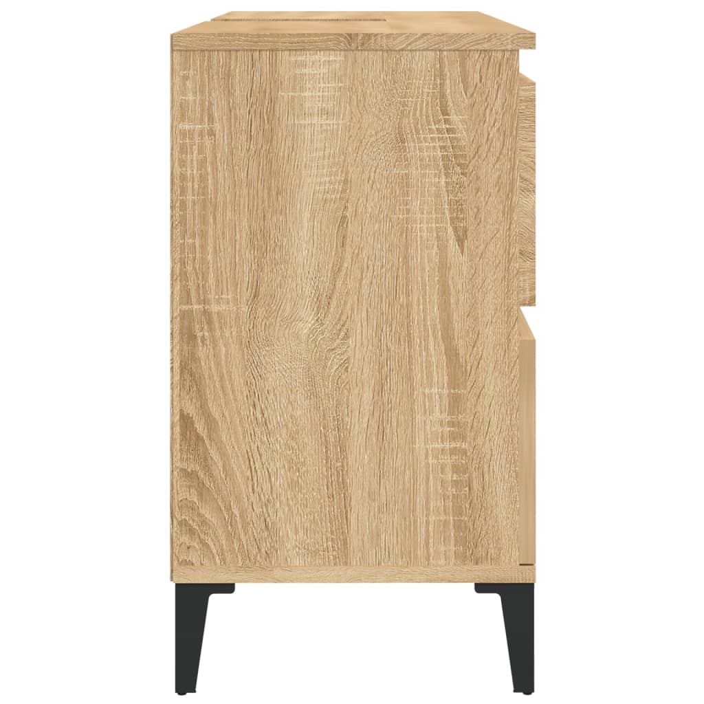 vidaXL Umývadlová skrinka dub sonoma 80x33x60 cm kompozitné drevo