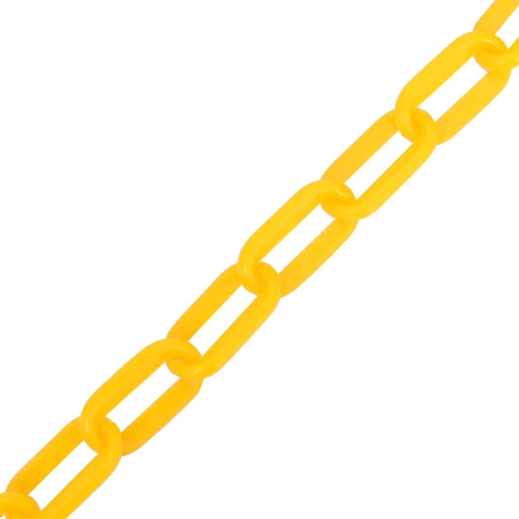 vidaXL Výstražná reťaz žltá 100 m Ø8 mm plastová