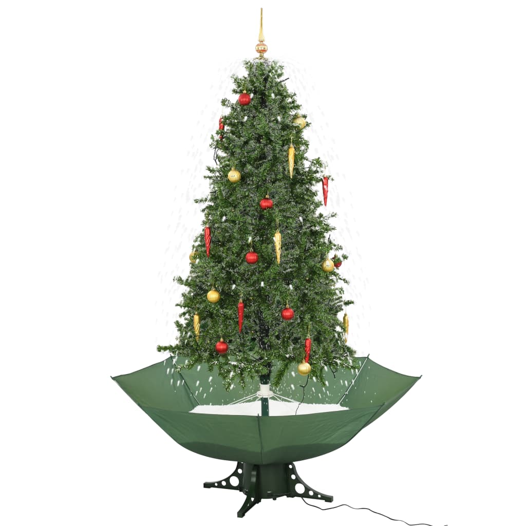 vidaXL Snežiaci vianočný stromček dáždnikovým podstavcom zelený 190 cm