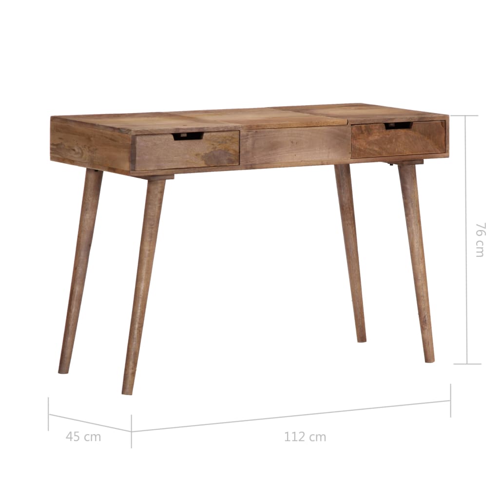 vidaXL Toaletný stolík z mangovníkového dreva 112x45x76 cm