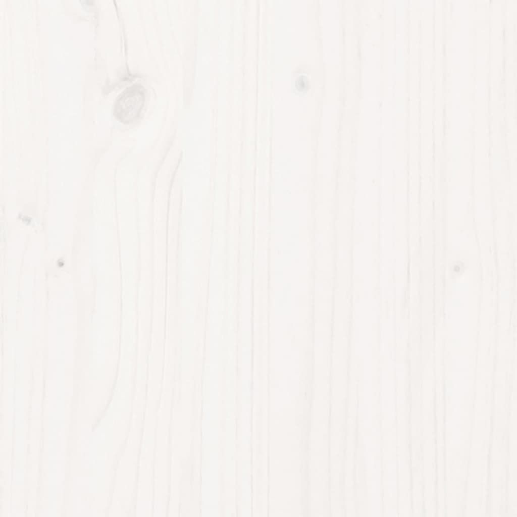 vidaXL Komoda biela 111x34x60 cm borovicový masív