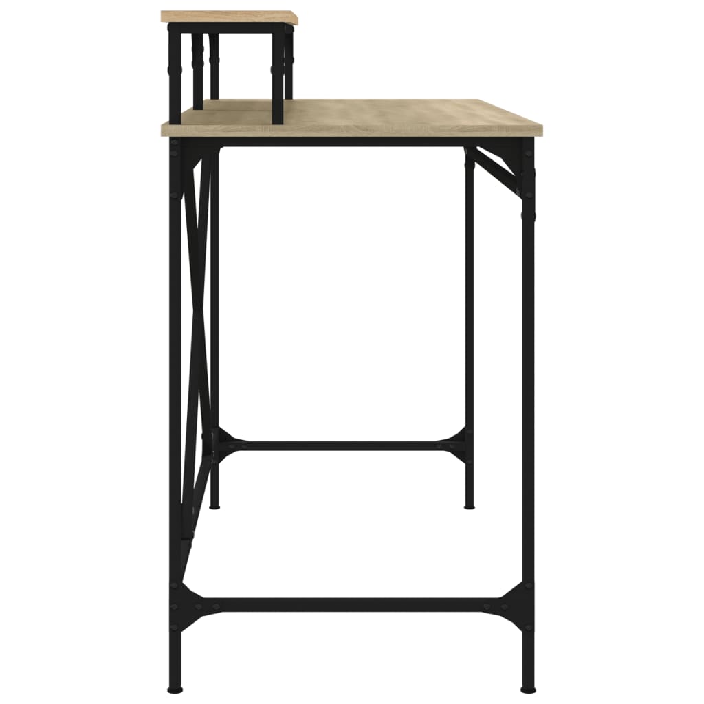 vidaXL Stôl dub sonoma 100x50x90 cm spracované drevo a železo