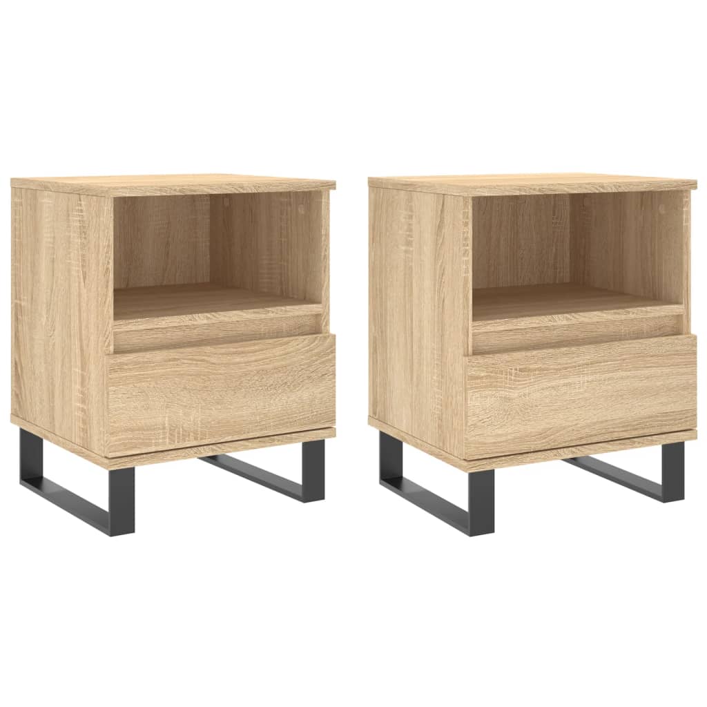 vidaXL Nočné stolíky 2 ks dub sonoma 40x35x50 cm kompozitné drevo