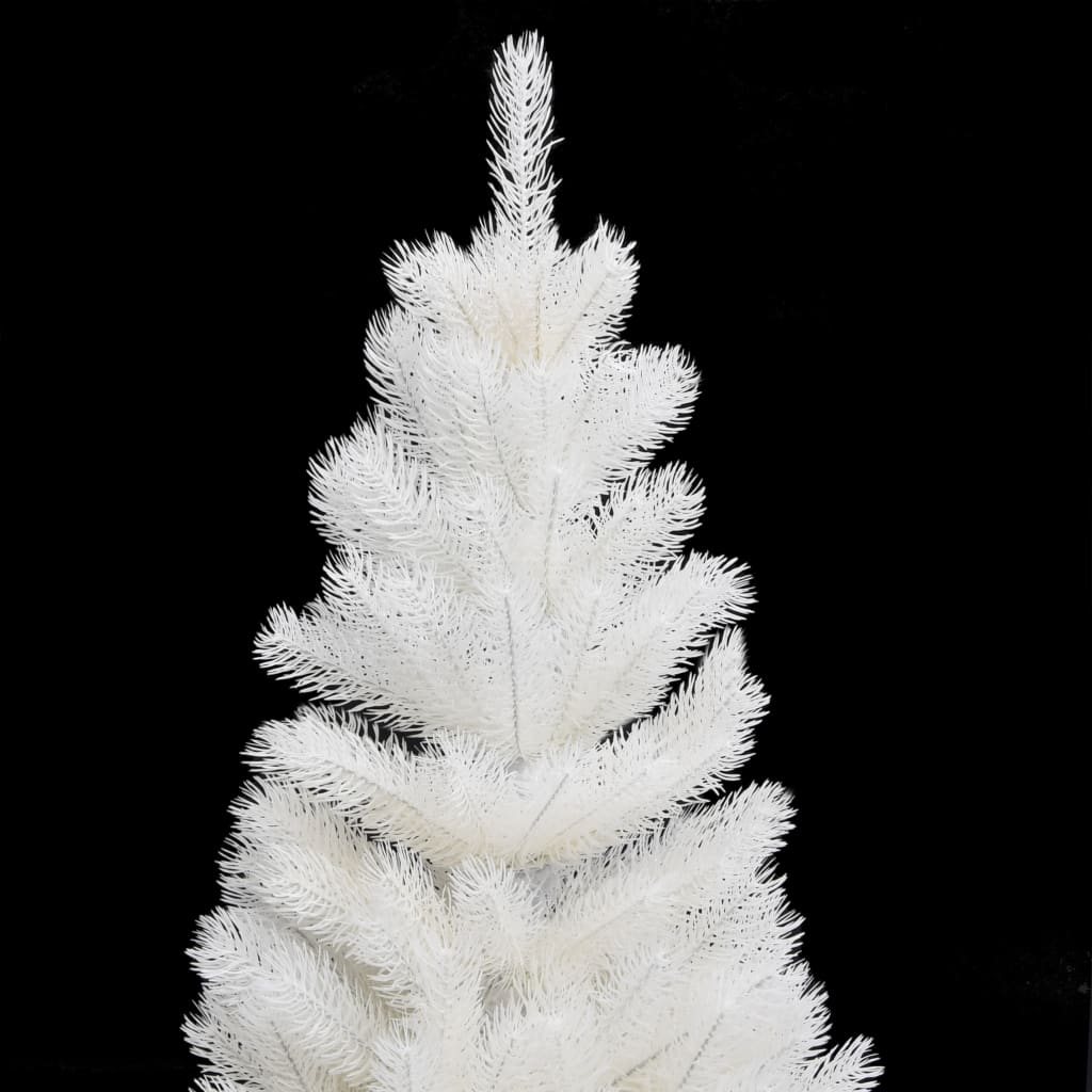 vidaXL Umelý vianočný stromček s LED biely 90 cm