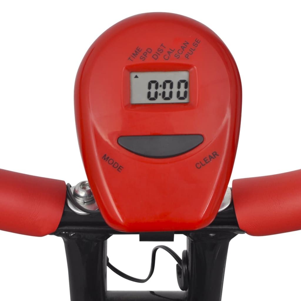 vidaXL Skladací magnetický stacionárny bicykel s operadlom, 2.5 kg