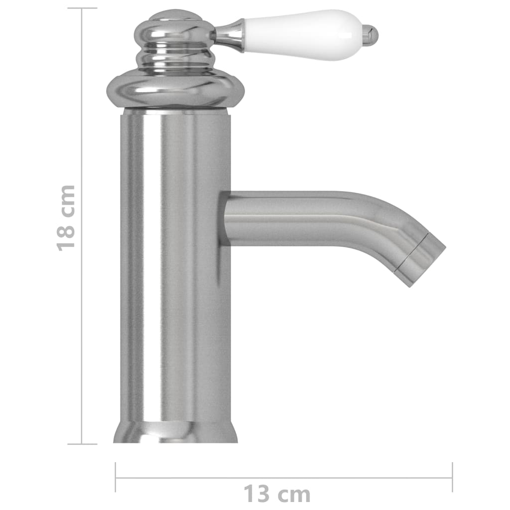 vidaXL Kúpelňová vodovodná batéria, strieborná 130x180 mm