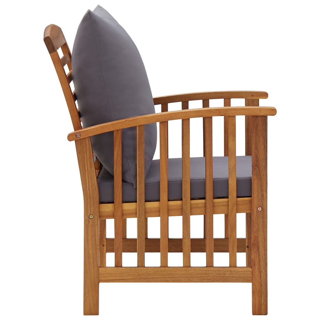 vidaXL Záhradné stoličky s vankúšmi 2 ks akáciový masív