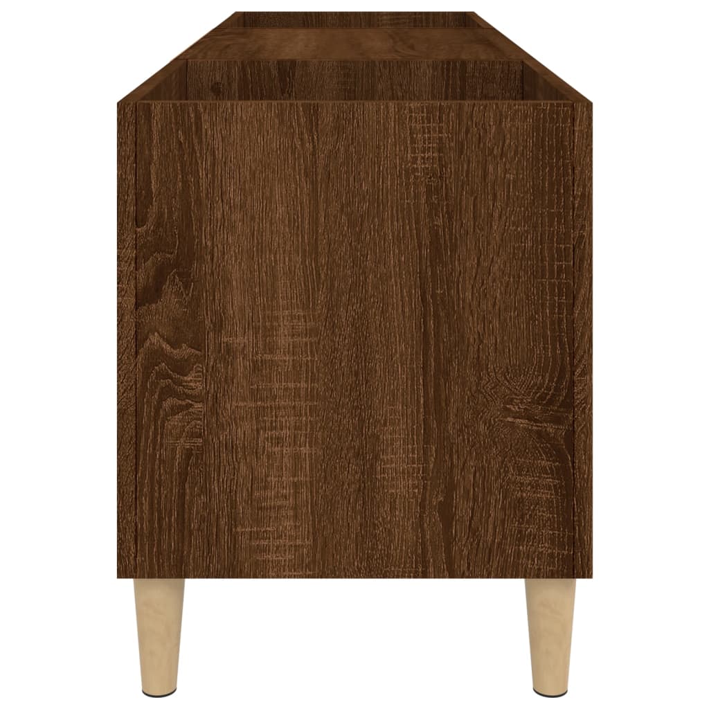 vidaXL Skrinka na platne hnedý dub 121x38x48 cm kompozitné drevo