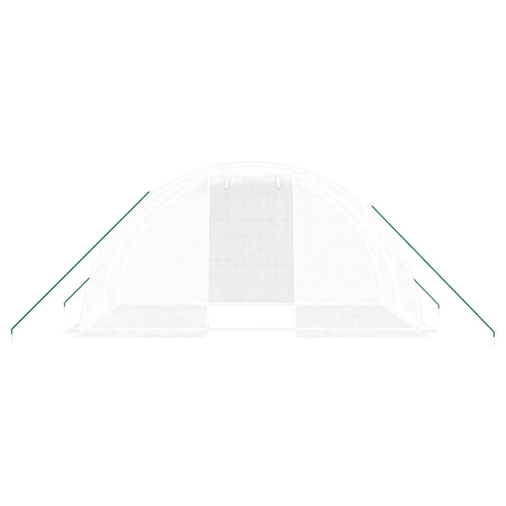 vidaXL Fóliovník s oceľovým rámom biely 8 m² 4x2x2 m