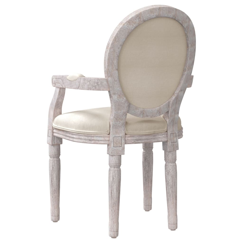 vidaXL Jedálenská stolička, béžová 54x56x96,5 cm, ľan
