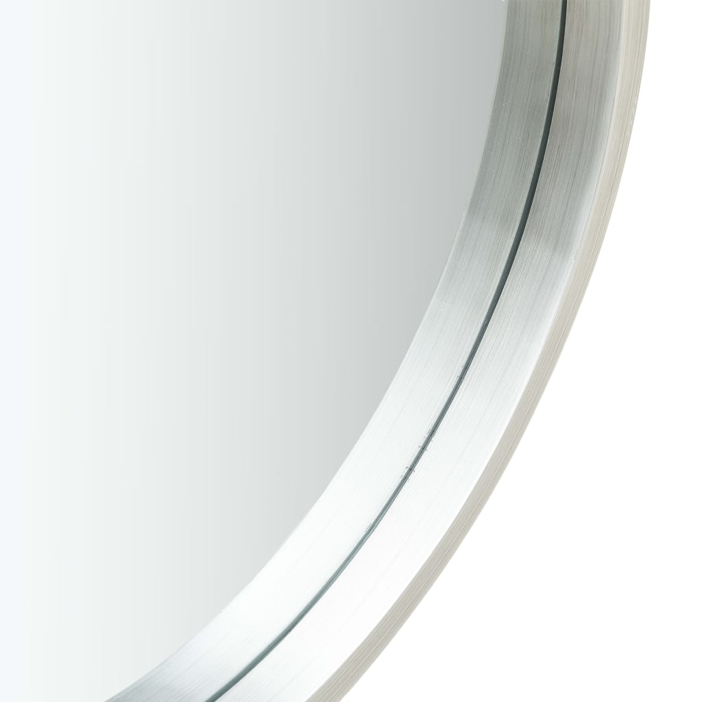 vidaXL Nástenné zrkadlo s popruhom strieborné 40 cm