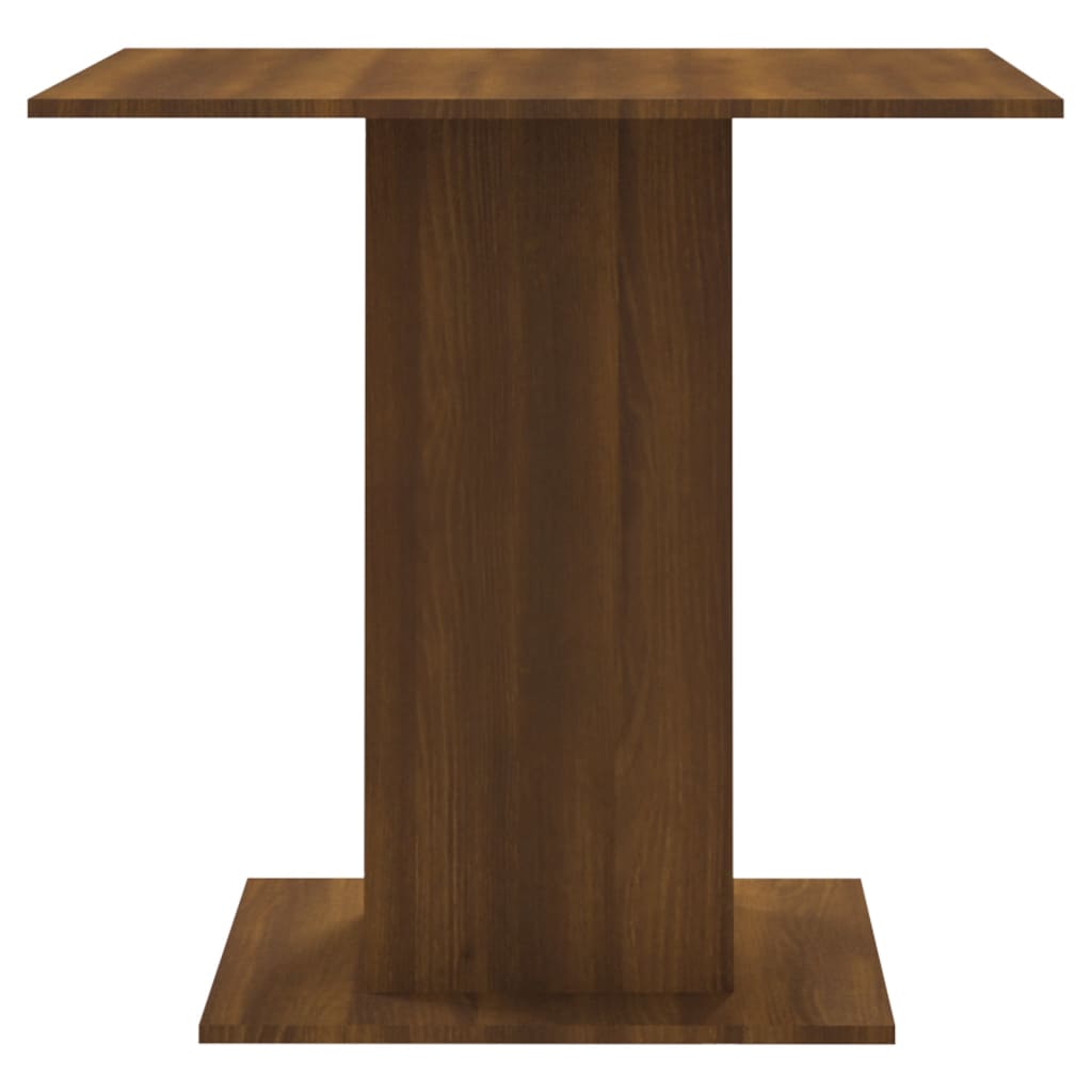 vidaXL Jedálenský stôl hnedý dub 80x80x75 cm spracované drevo