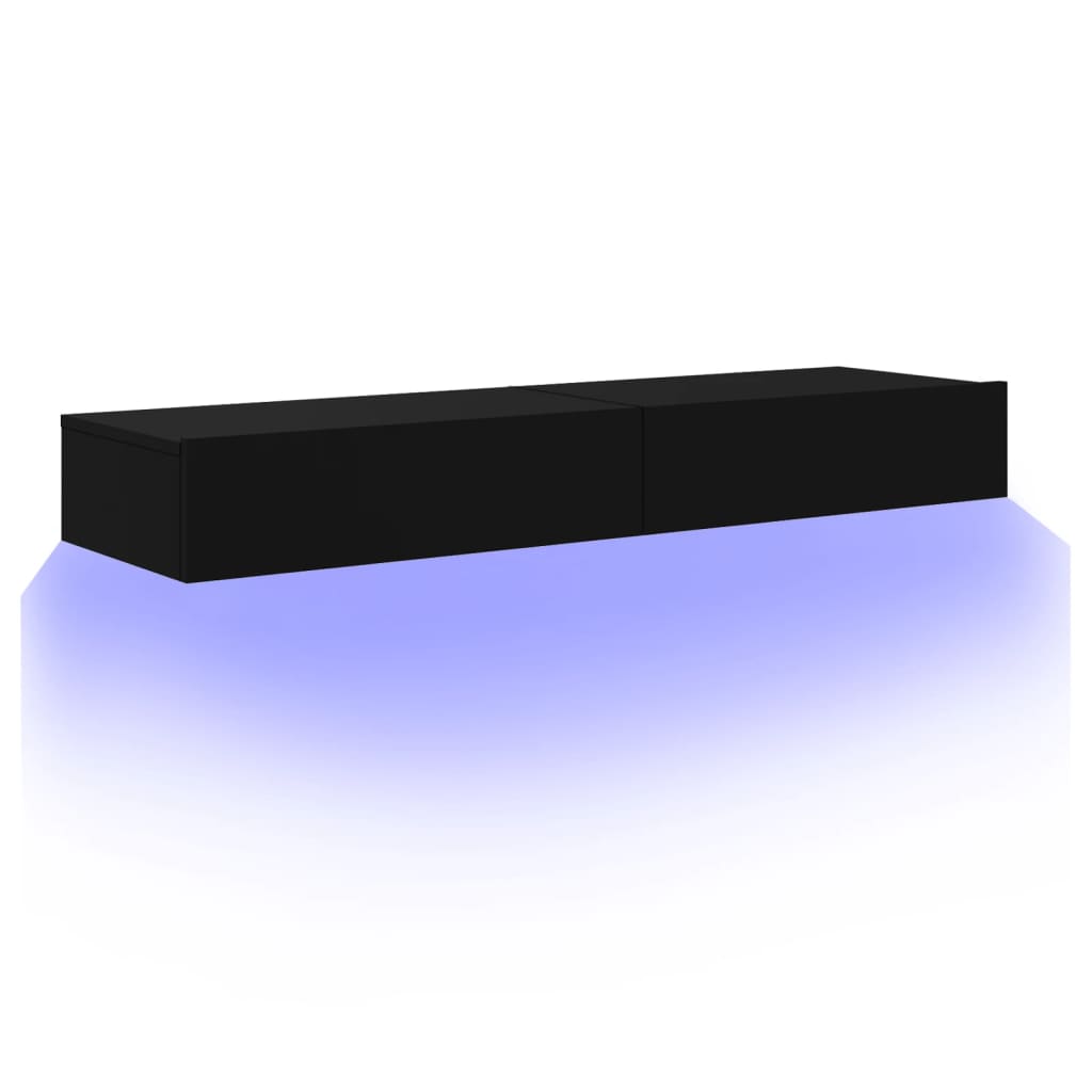 vidaXL TV skrinky s LED svetlami 2 ks čierne 60x35x15,5 cm