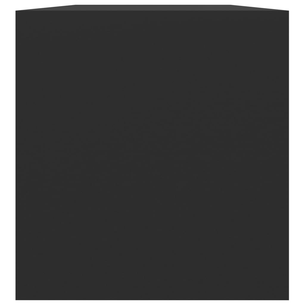 vidaXL Úložný box na vinyly, čierny 71x34x36 cm, kompozitné drevo