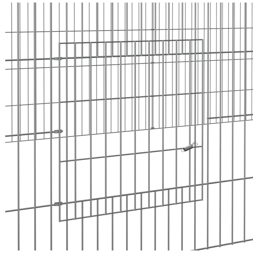 vidaXL 2-panelová klietka pre králiky 220x110x55 cm pozinkované železo