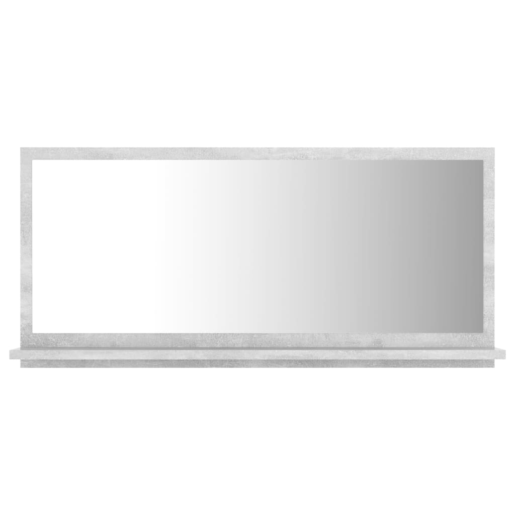 vidaXL Kúpeľňové zrkadlo, betónovo sivé 80x10,5x37cm, kompozitné drevo