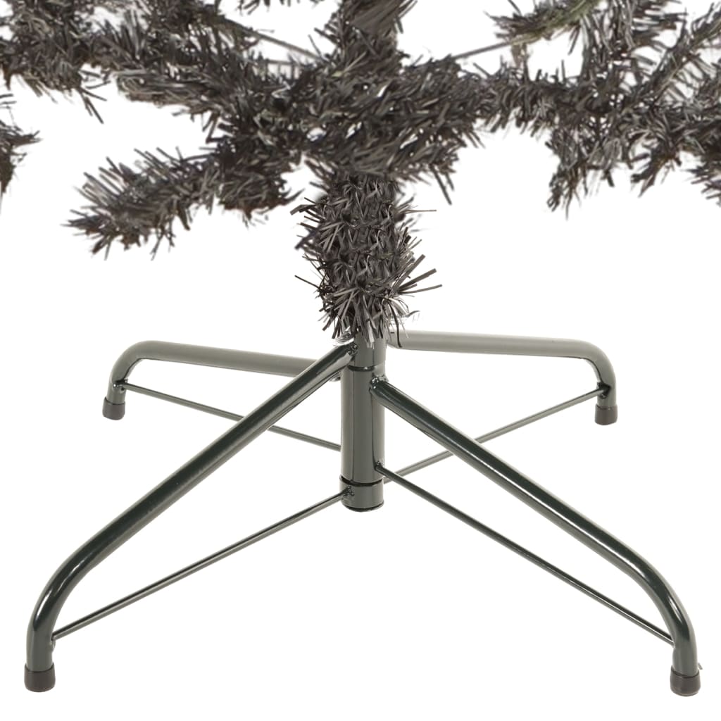 vidaXL Úzky umelý vianočný stromček čierny 180 cm