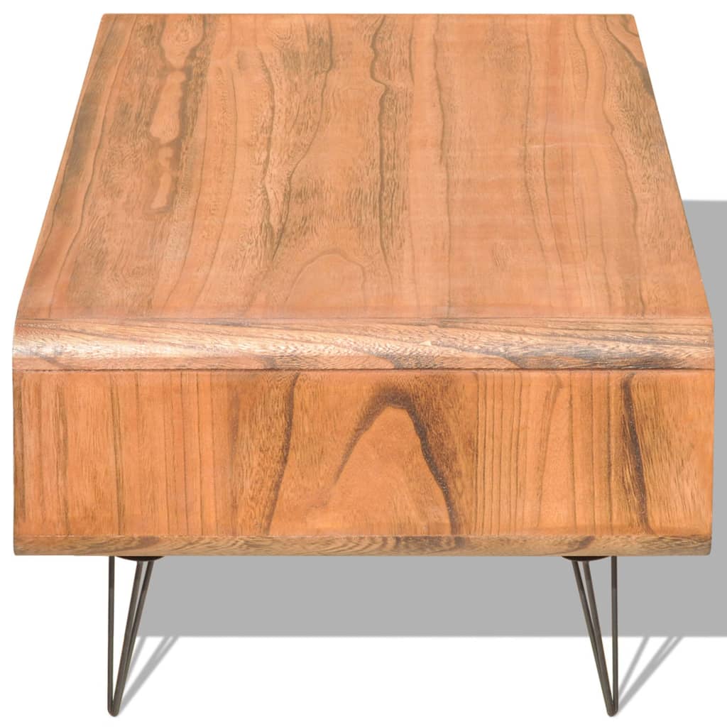 vidaXL Konferenčný stolík 90x55,5x38,5 cm, masív paulovnia, hnedý