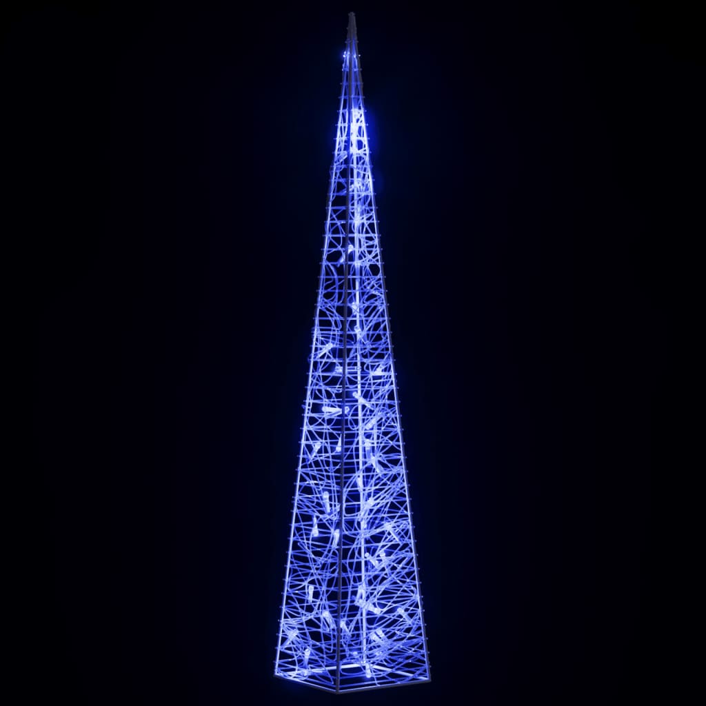 vidaXL Akrylový dekoratívny svetelný LED kužeľ, modrý 90 cm