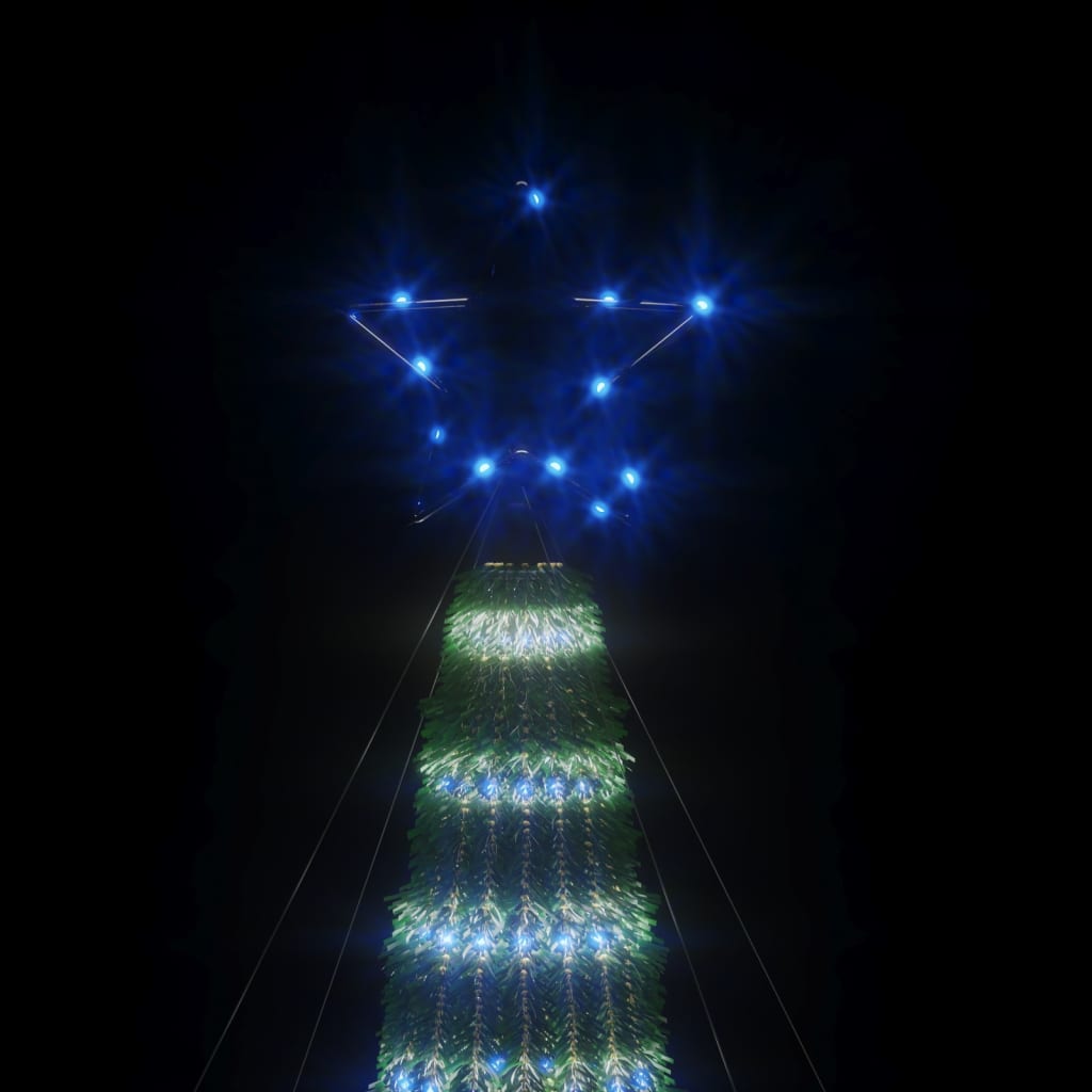 vidaXL Vianočný stromček svetelný kužeľ 275 LED modrý 180 cm